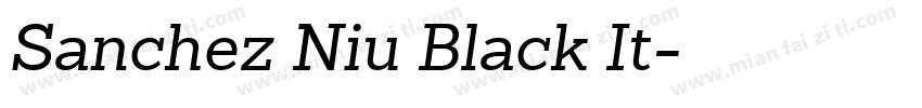 Sanchez Niu Black It字体转换